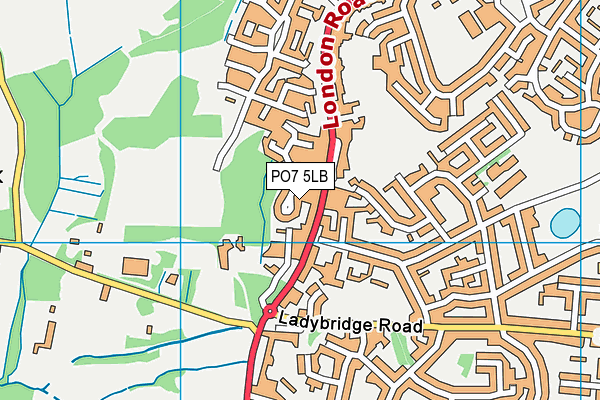 PO7 5LB map - OS VectorMap District (Ordnance Survey)