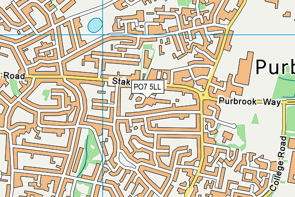 PO7 5LL map - OS VectorMap District (Ordnance Survey)