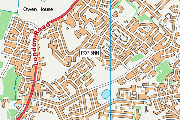 PO7 5NN map - OS VectorMap District (Ordnance Survey)