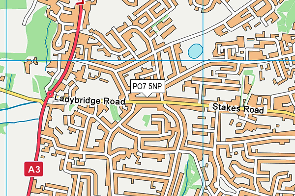 PO7 5NP map - OS VectorMap District (Ordnance Survey)