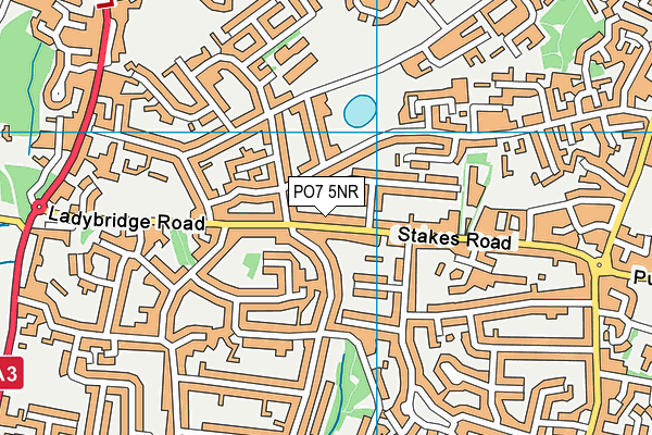 PO7 5NR map - OS VectorMap District (Ordnance Survey)