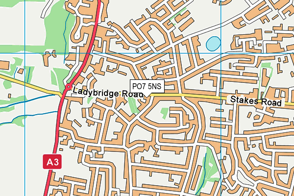 PO7 5NS map - OS VectorMap District (Ordnance Survey)