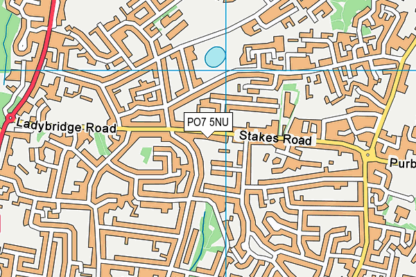 PO7 5NU map - OS VectorMap District (Ordnance Survey)