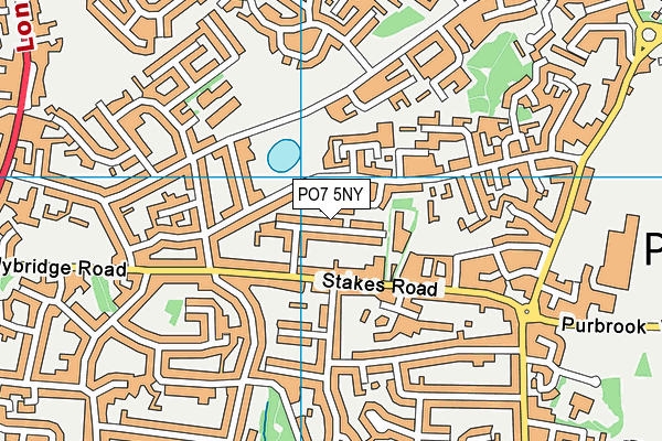 PO7 5NY map - OS VectorMap District (Ordnance Survey)