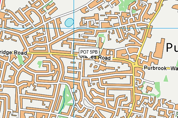 PO7 5PB map - OS VectorMap District (Ordnance Survey)