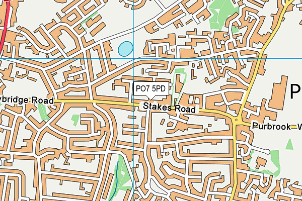 PO7 5PD map - OS VectorMap District (Ordnance Survey)