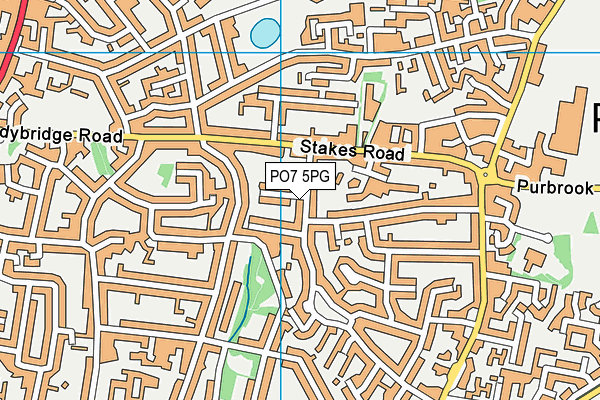 PO7 5PG map - OS VectorMap District (Ordnance Survey)