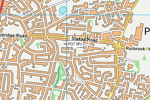 PO7 5PJ map - OS VectorMap District (Ordnance Survey)