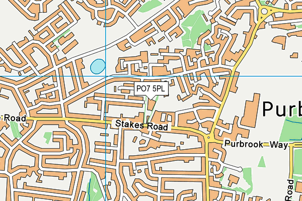 PO7 5PL map - OS VectorMap District (Ordnance Survey)
