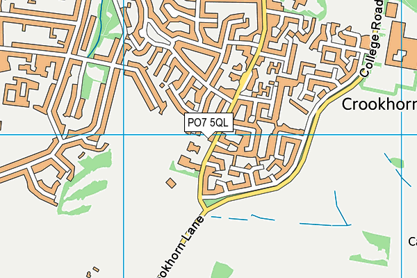 Portsmouth Golf Course map (PO7 5QL) - OS VectorMap District (Ordnance Survey)