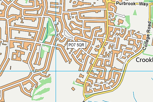 PO7 5QR map - OS VectorMap District (Ordnance Survey)