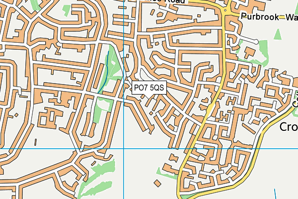 PO7 5QS map - OS VectorMap District (Ordnance Survey)