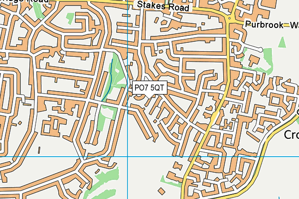 PO7 5QT map - OS VectorMap District (Ordnance Survey)
