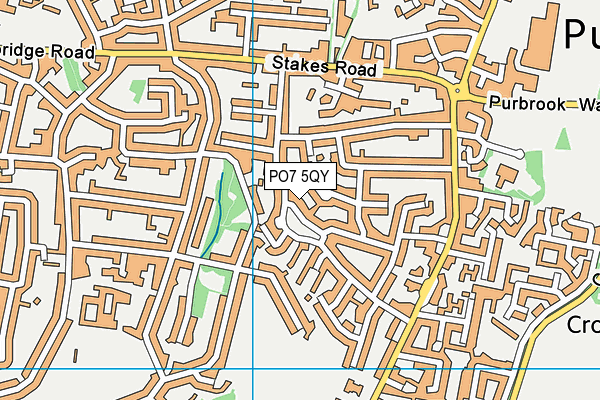 PO7 5QY map - OS VectorMap District (Ordnance Survey)