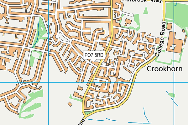 PO7 5RD map - OS VectorMap District (Ordnance Survey)