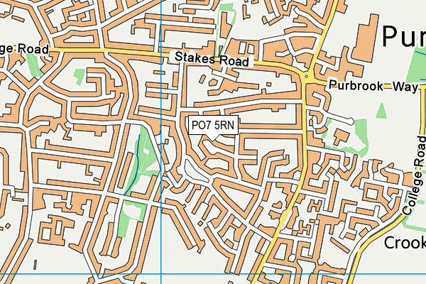 PO7 5RN map - OS VectorMap District (Ordnance Survey)