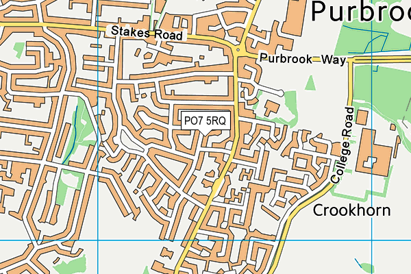 PO7 5RQ map - OS VectorMap District (Ordnance Survey)
