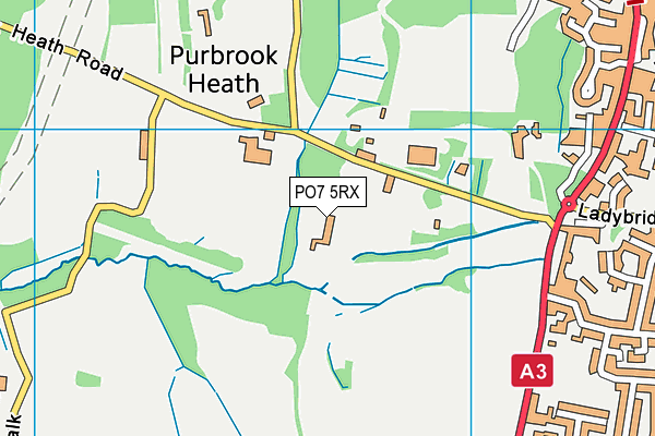 PO7 5RX map - OS VectorMap District (Ordnance Survey)