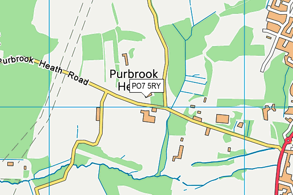 PO7 5RY map - OS VectorMap District (Ordnance Survey)