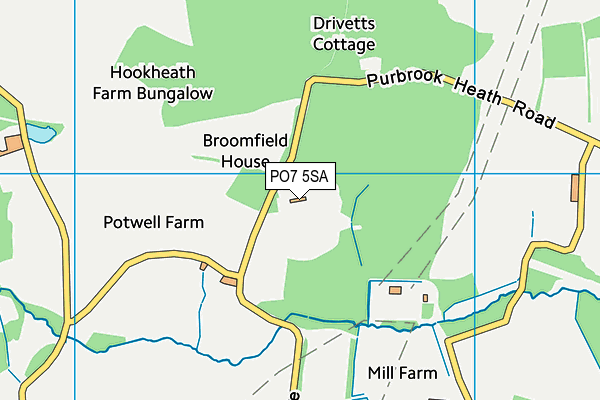 PO7 5SA map - OS VectorMap District (Ordnance Survey)