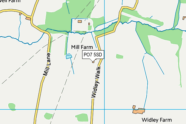 PO7 5SD map - OS VectorMap District (Ordnance Survey)