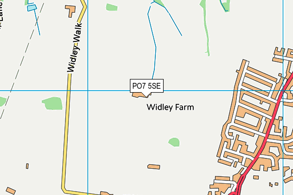 PO7 5SE map - OS VectorMap District (Ordnance Survey)