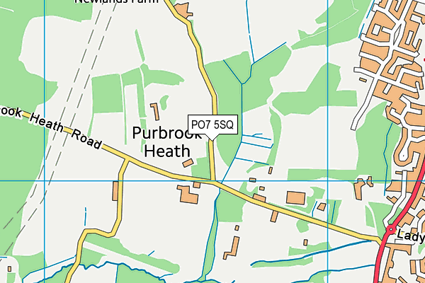 PO7 5SQ map - OS VectorMap District (Ordnance Survey)