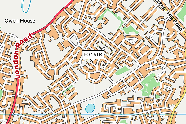 PO7 5TR map - OS VectorMap District (Ordnance Survey)