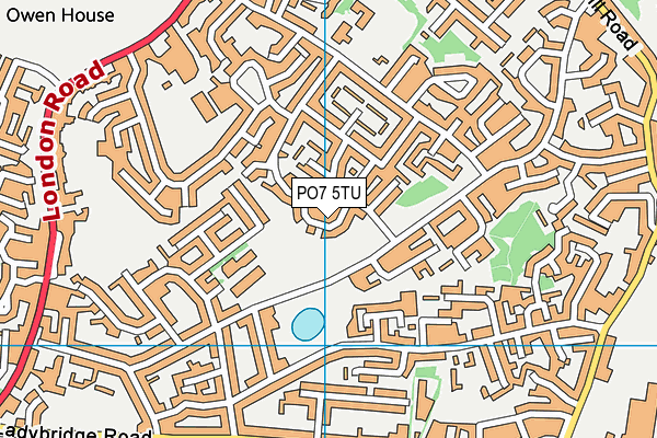 PO7 5TU map - OS VectorMap District (Ordnance Survey)