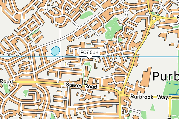 PO7 5UH map - OS VectorMap District (Ordnance Survey)