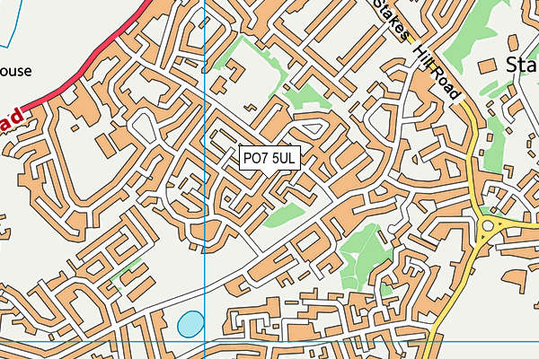 PO7 5UL map - OS VectorMap District (Ordnance Survey)