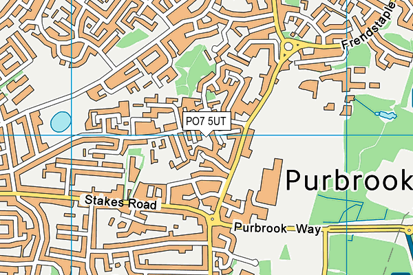 PO7 5UT map - OS VectorMap District (Ordnance Survey)