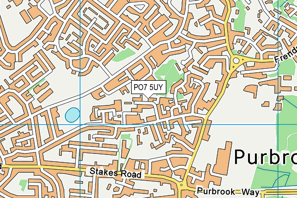 PO7 5UY map - OS VectorMap District (Ordnance Survey)