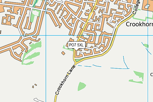 PO7 5XL map - OS VectorMap District (Ordnance Survey)