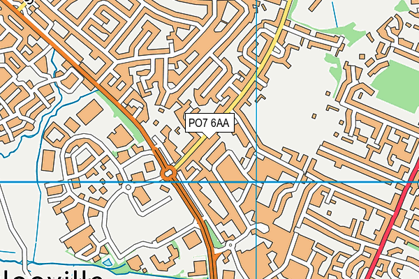 PO7 6AA map - OS VectorMap District (Ordnance Survey)