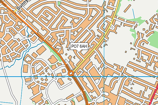 PO7 6AH map - OS VectorMap District (Ordnance Survey)