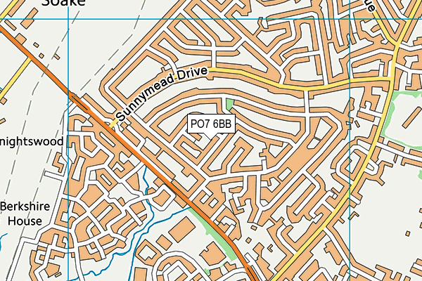 PO7 6BB map - OS VectorMap District (Ordnance Survey)