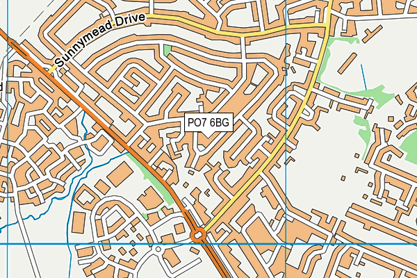 PO7 6BG map - OS VectorMap District (Ordnance Survey)