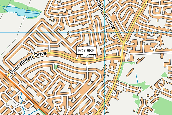 PO7 6BP map - OS VectorMap District (Ordnance Survey)