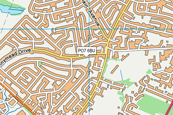 PO7 6BU map - OS VectorMap District (Ordnance Survey)