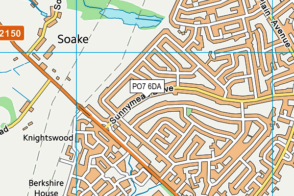 PO7 6DA map - OS VectorMap District (Ordnance Survey)