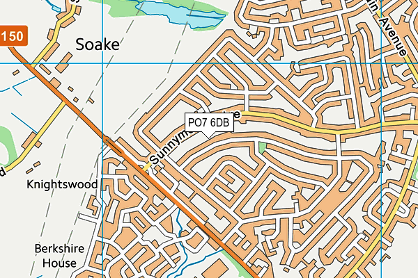 PO7 6DB map - OS VectorMap District (Ordnance Survey)