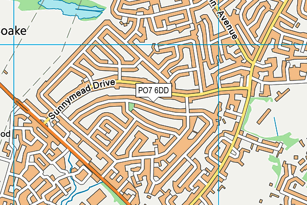 PO7 6DD map - OS VectorMap District (Ordnance Survey)