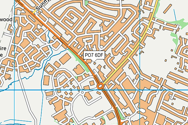 PO7 6DF map - OS VectorMap District (Ordnance Survey)