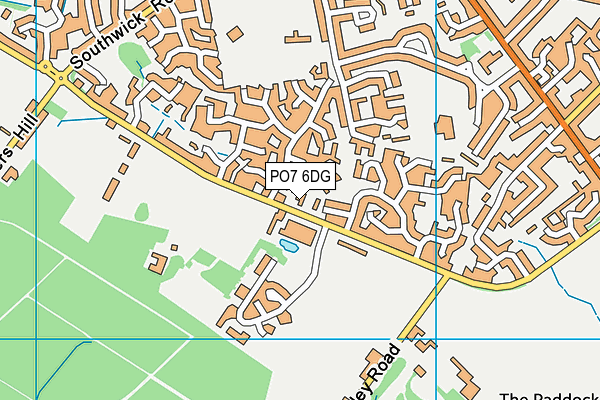 PO7 6DG map - OS VectorMap District (Ordnance Survey)