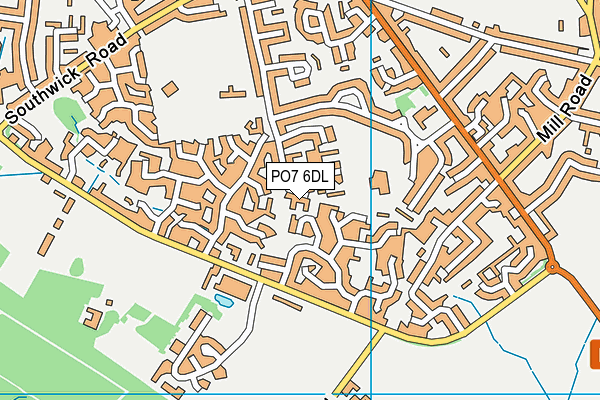 PO7 6DL map - OS VectorMap District (Ordnance Survey)