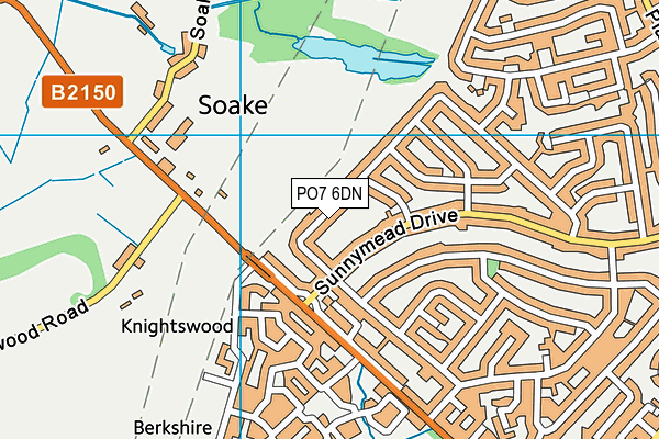 PO7 6DN map - OS VectorMap District (Ordnance Survey)