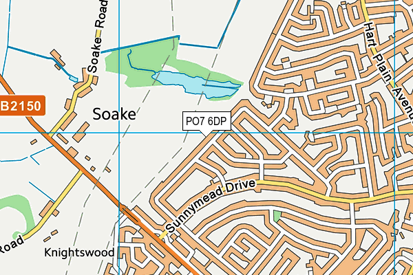 PO7 6DP map - OS VectorMap District (Ordnance Survey)