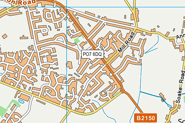 PO7 6DQ map - OS VectorMap District (Ordnance Survey)