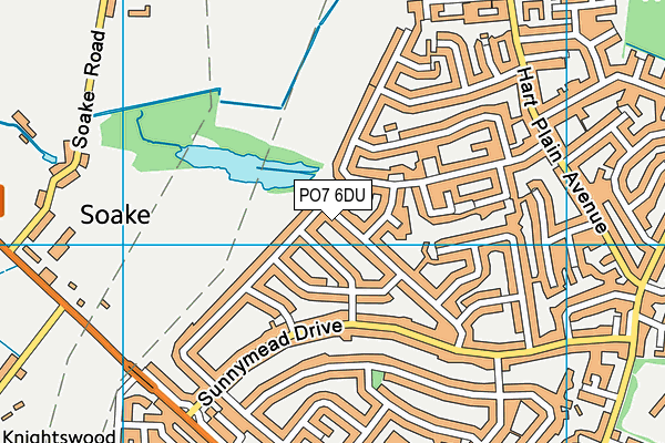 PO7 6DU map - OS VectorMap District (Ordnance Survey)